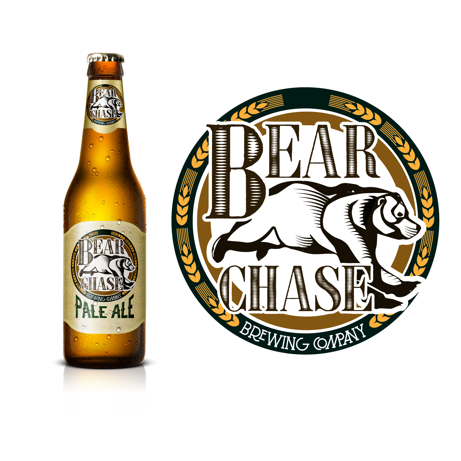 Playful, Modern, Brewery Logo Design for Bear Chase Brewing Company, Or ...