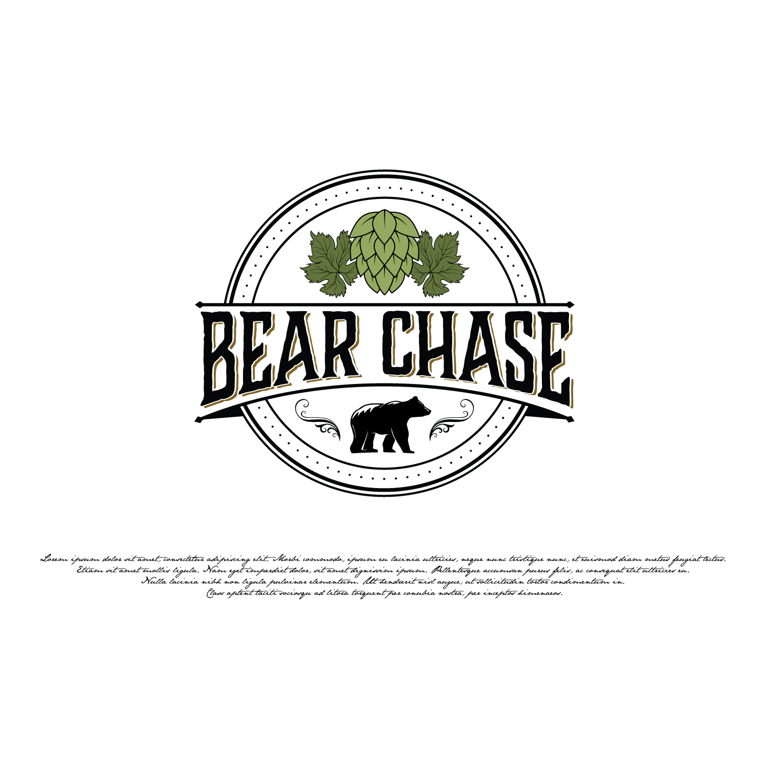 Logo Design by LaLinea for Bear Chase Manor & Bear Chase Brewing Co. | Design #16584573