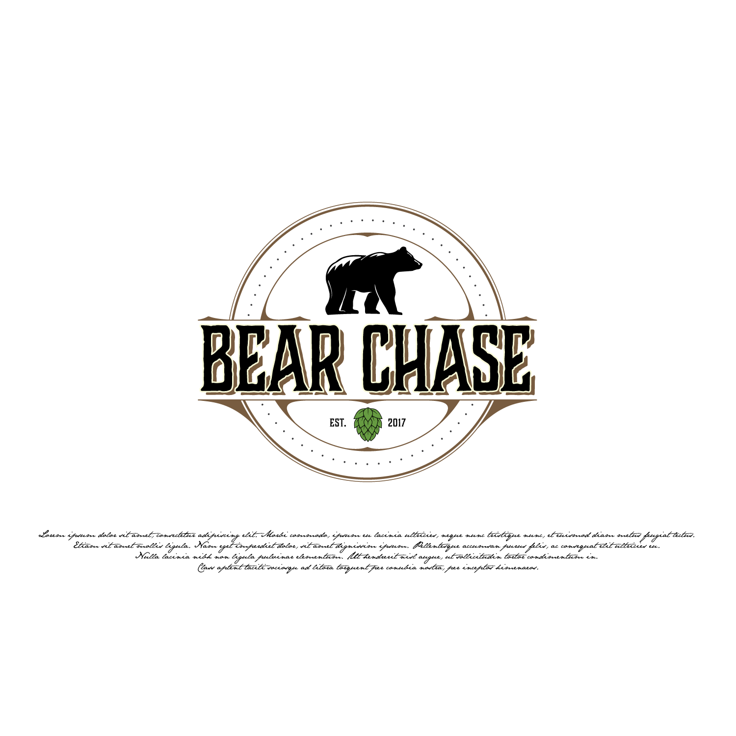 Logo Design by LaLinea for Bear Chase Manor & Bear Chase Brewing Co. | Design #16584574