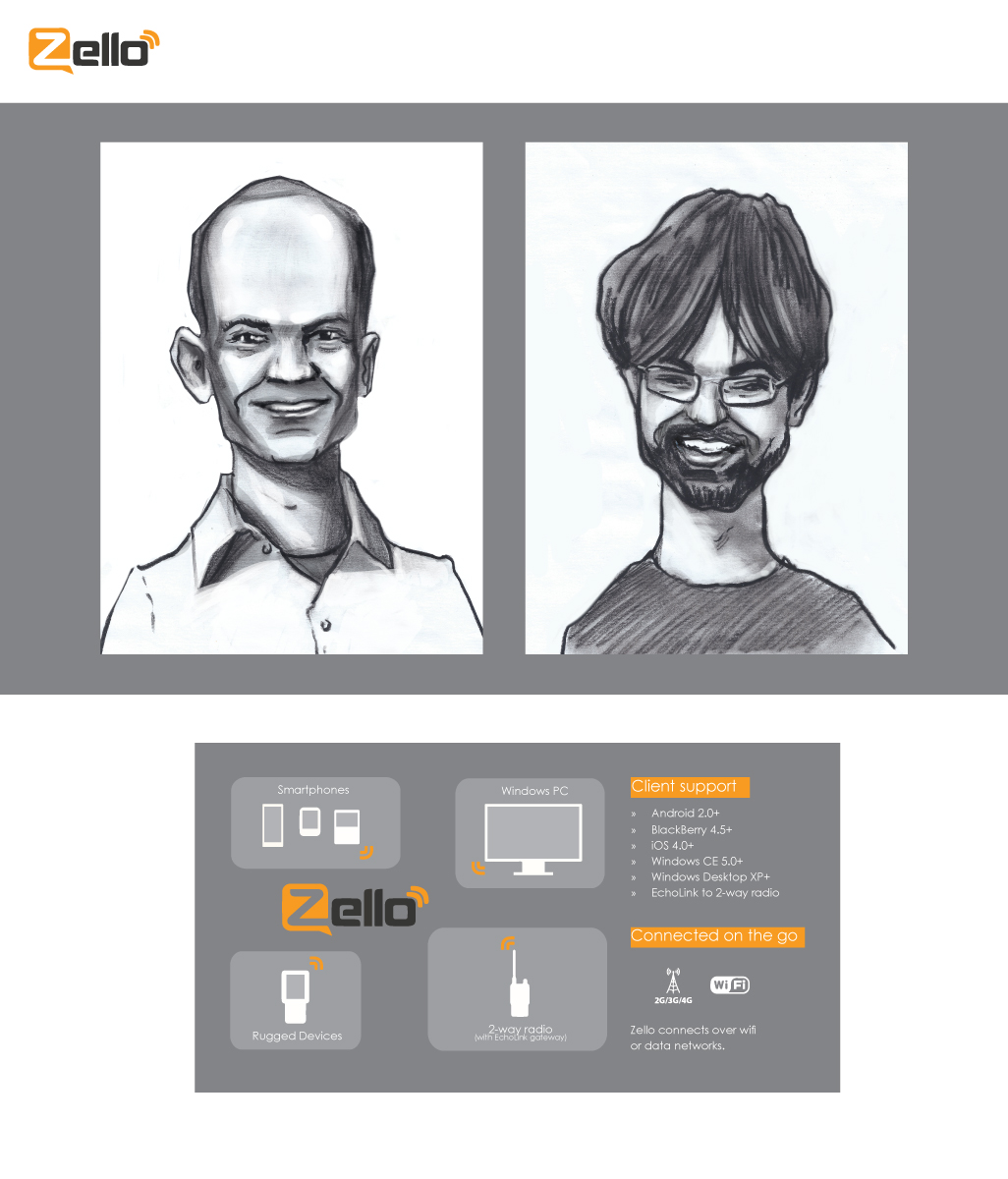 Illustration Design by Anna for Zello Inc | Design #2704227