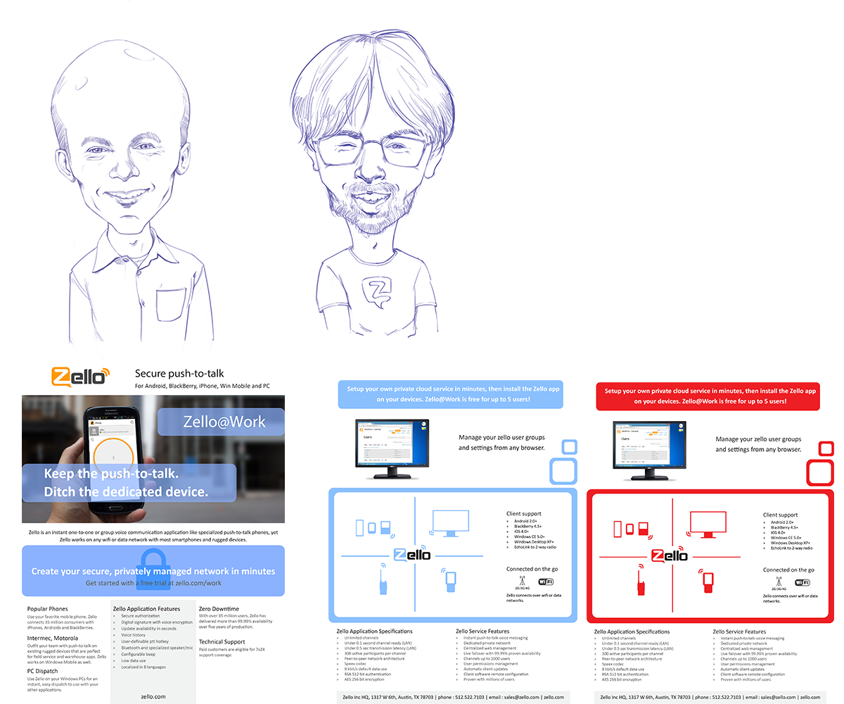 Illustration Design by Rogeries for Zello Inc | Design #2707500