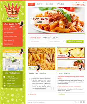 Diseño Web por Hashim Creetto para The Pasta Queen | Diseño: #2682286