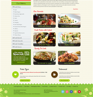 Diseño Web por Expert Designer para The Pasta Queen | Diseño: #2686230