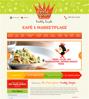 Diseño Web por Expert Designer para The Pasta Queen | Diseño: #2693081