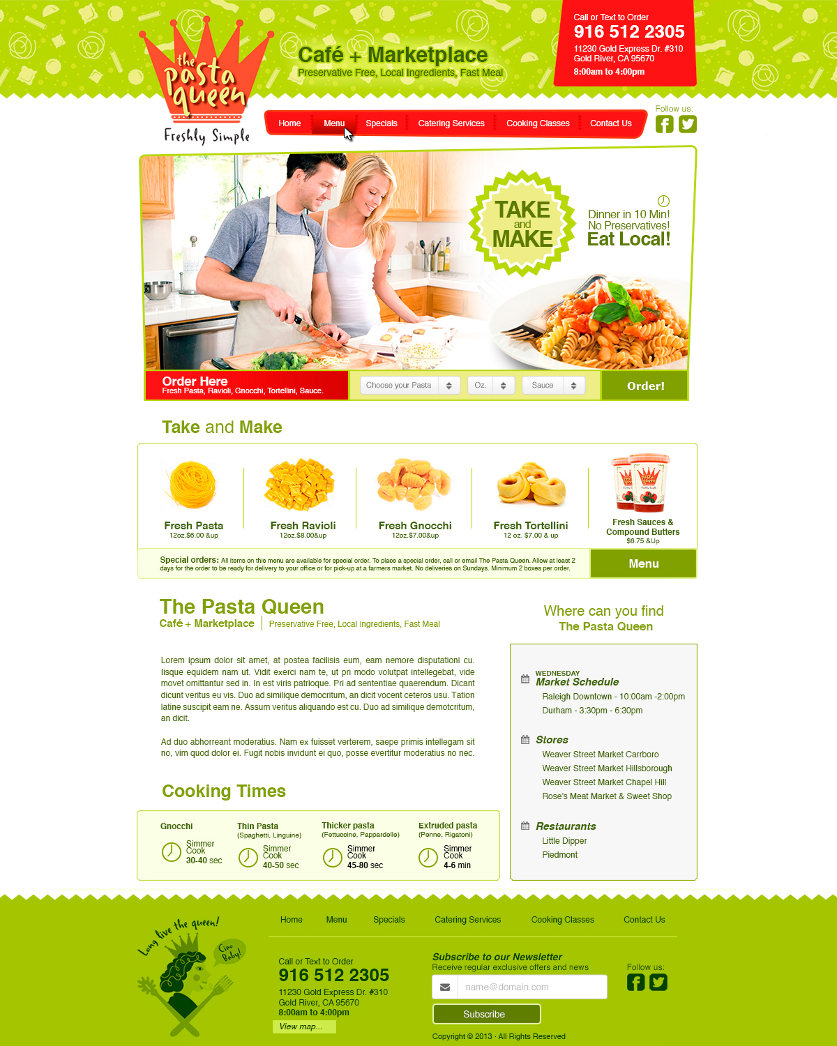 Diseño Web por  Jorch para The Pasta Queen | Diseño #2720697