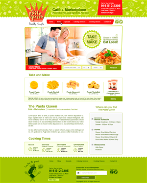 Diseño Web por  Jorch para The Pasta Queen | Diseño: #2720697