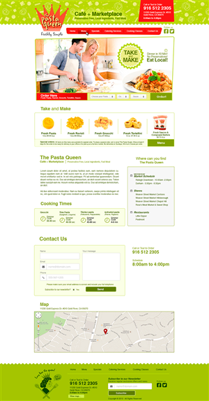 Diseño Web por  Jorch para The Pasta Queen | Diseño: #2955863