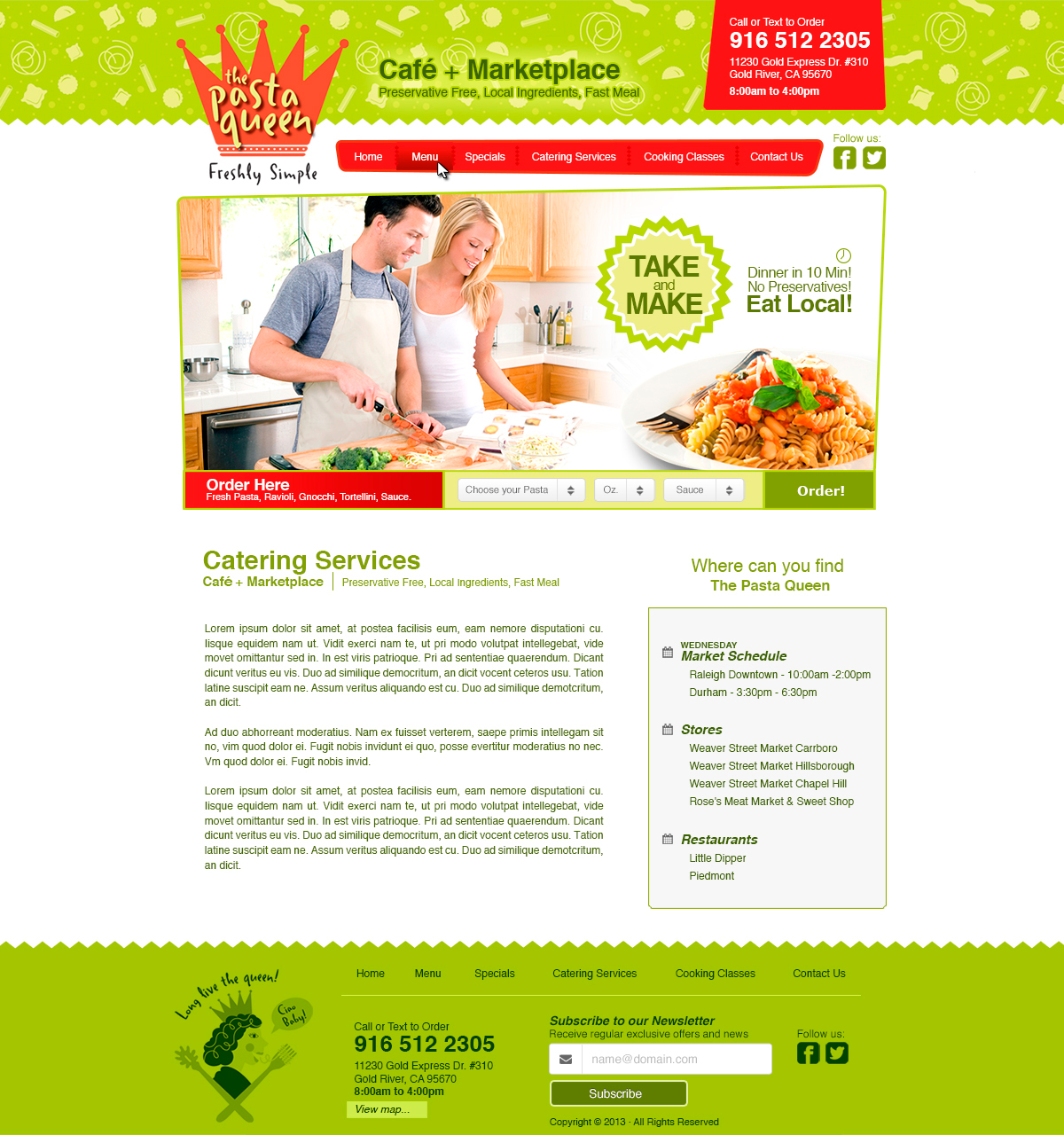 Web Design by  Jorch for The Pasta Queen | Design #2957408