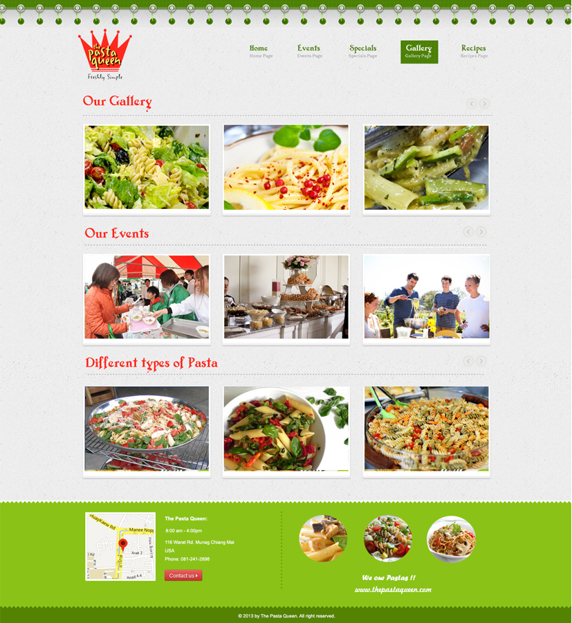 Diseño Web por Jessi Siriit para The Pasta Queen | Diseño #2671505
