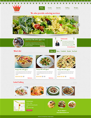 Diseño Web por Jessi Siriit para The Pasta Queen | Diseño: #2671508