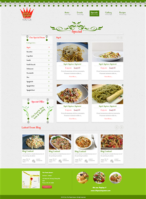 Web Design par Jessi Siriit pour The Pasta Queen | Design #2671511