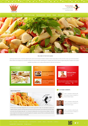 Diseño Web por pb para The Pasta Queen | Diseño: #2665836