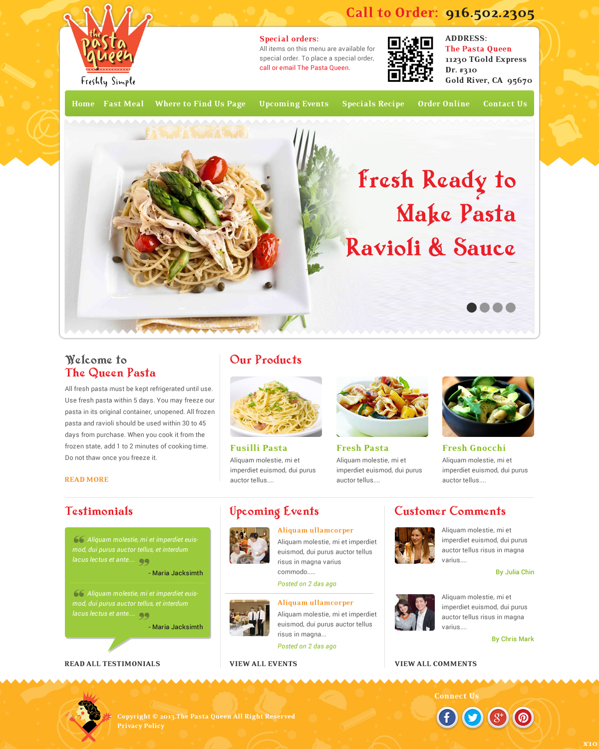 Diseño Web por pb para The Pasta Queen | Diseño #2665837