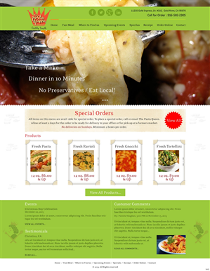 Diseño Web por pb para The Pasta Queen | Diseño: #2669444