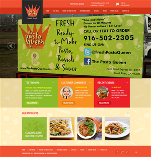 Diseño Web por pb para The Pasta Queen | Diseño: #2669446