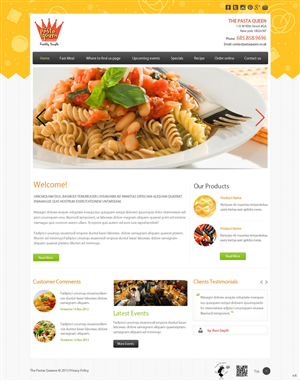 Diseño Web por pb para The Pasta Queen | Diseño: #2669463