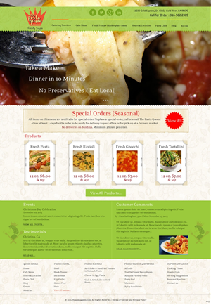 Diseño Web por pb para The Pasta Queen | Diseño: #2699957