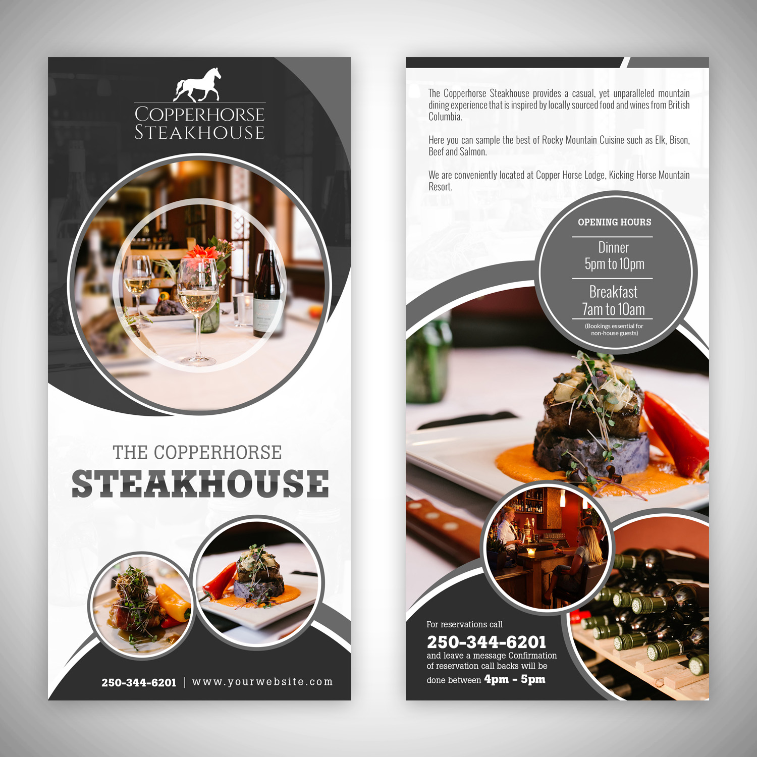 Elegant Traditional Restaurant Flyer Design For A Company By