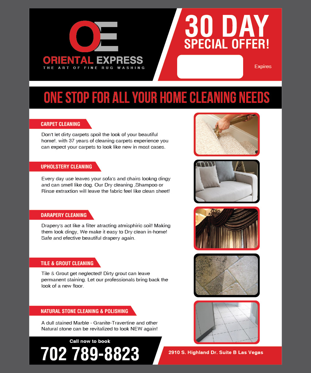 Diseño de Flyer por Deziners Zone para ORIENTAL EXPRESS | Diseño #16558202