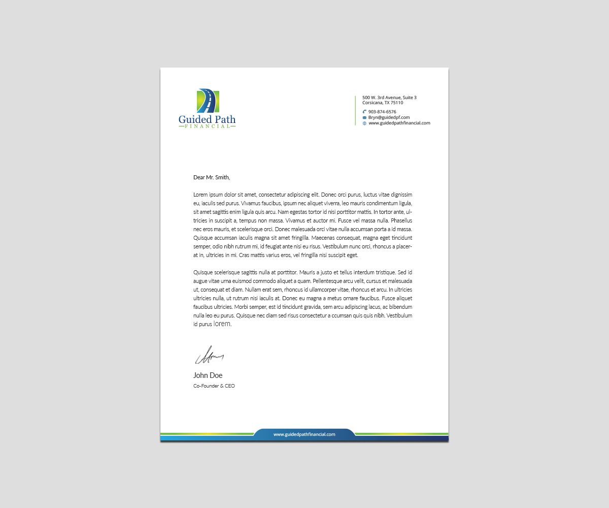 Letterhead Design by Right_D for this project | Design #16564035