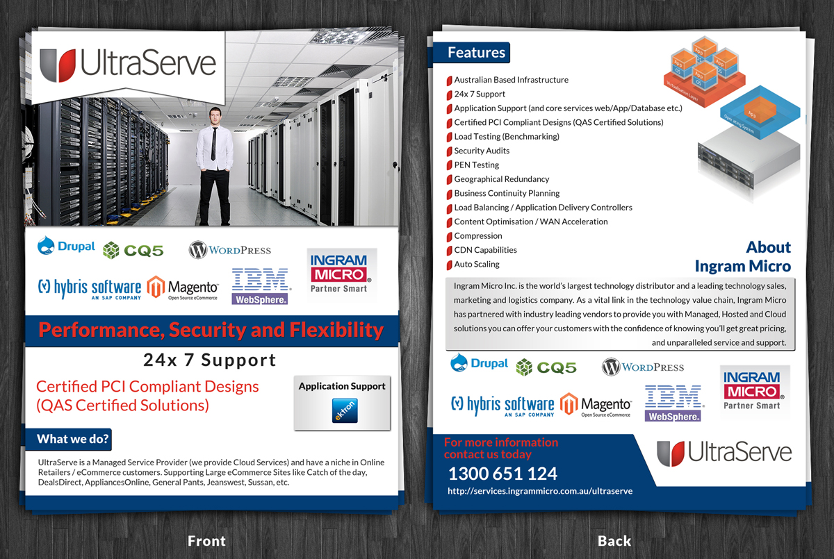 Brochure Design by ESolz Technologies for UltraServe | Design #2667888