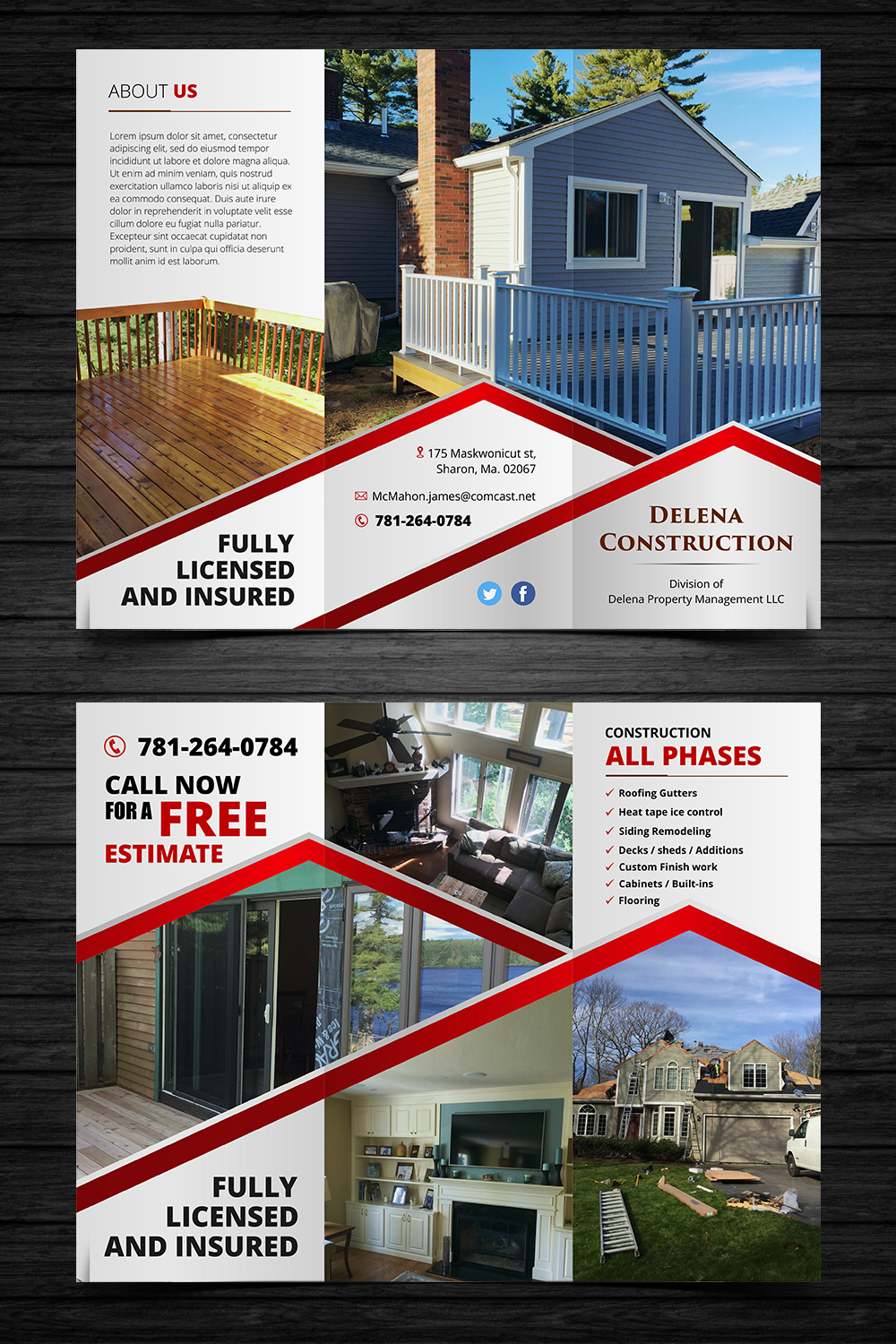 Brochure Design by ecorokerz for Delena Construction  | Design #16576375
