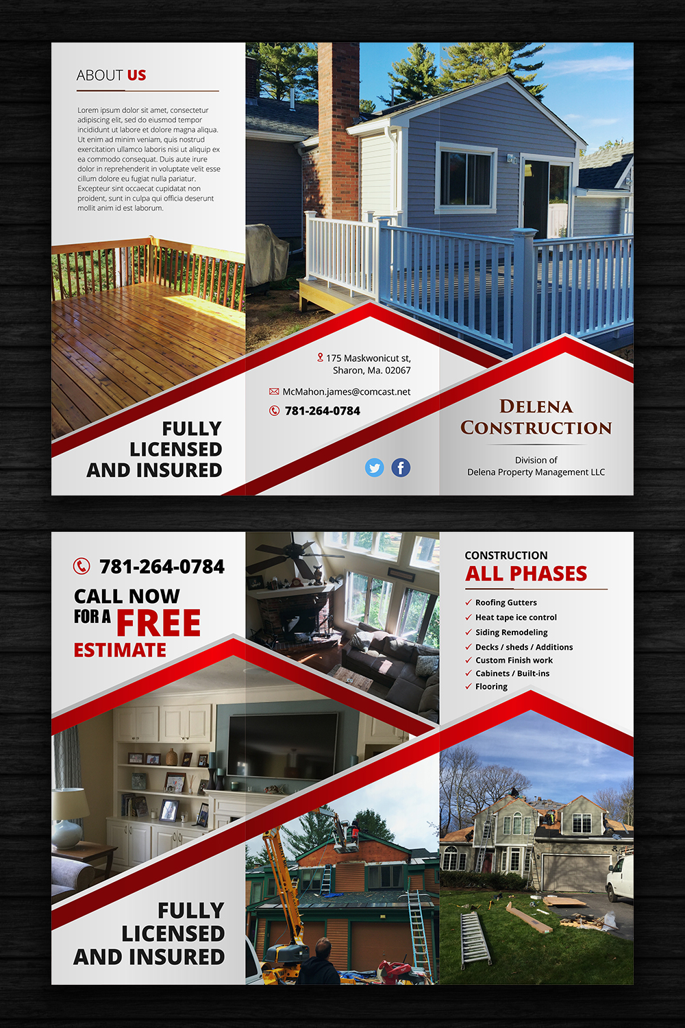 Brochure Design by ecorokerz for Delena Construction  | Design #16658867