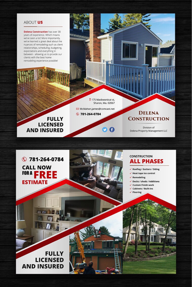 Design de Brochure par ecorokerz pour Delena Construction  | Design #16677339