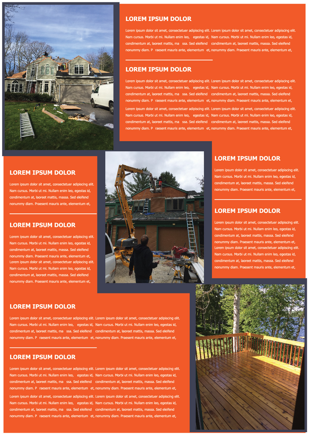 Broschüren-Design von sonym für Delena Construction  | Design #16575525