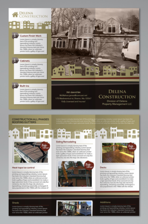 Design de Brochure par Titan Designer pour Delena Construction  | Design #16574039