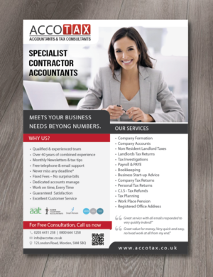 Accountancy Firm A5 flyer Design | Diseño de Flyer por alex989