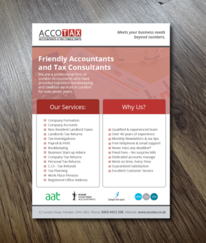 Accountancy Firm A5 flyer Design | Flyer Design by Alexandar
