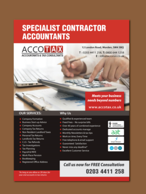 Accountancy Firm A5 flyer Design | Flyer Design by meet007