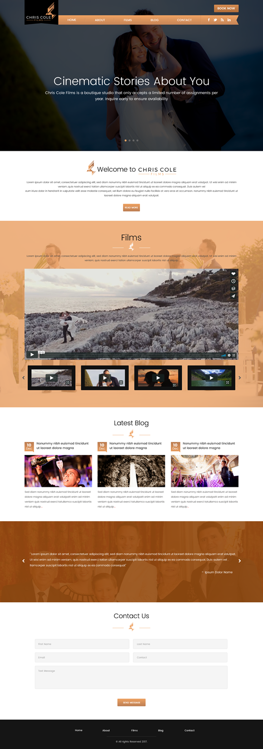 Web Design by SONA for christopher cole films | Design #16722963