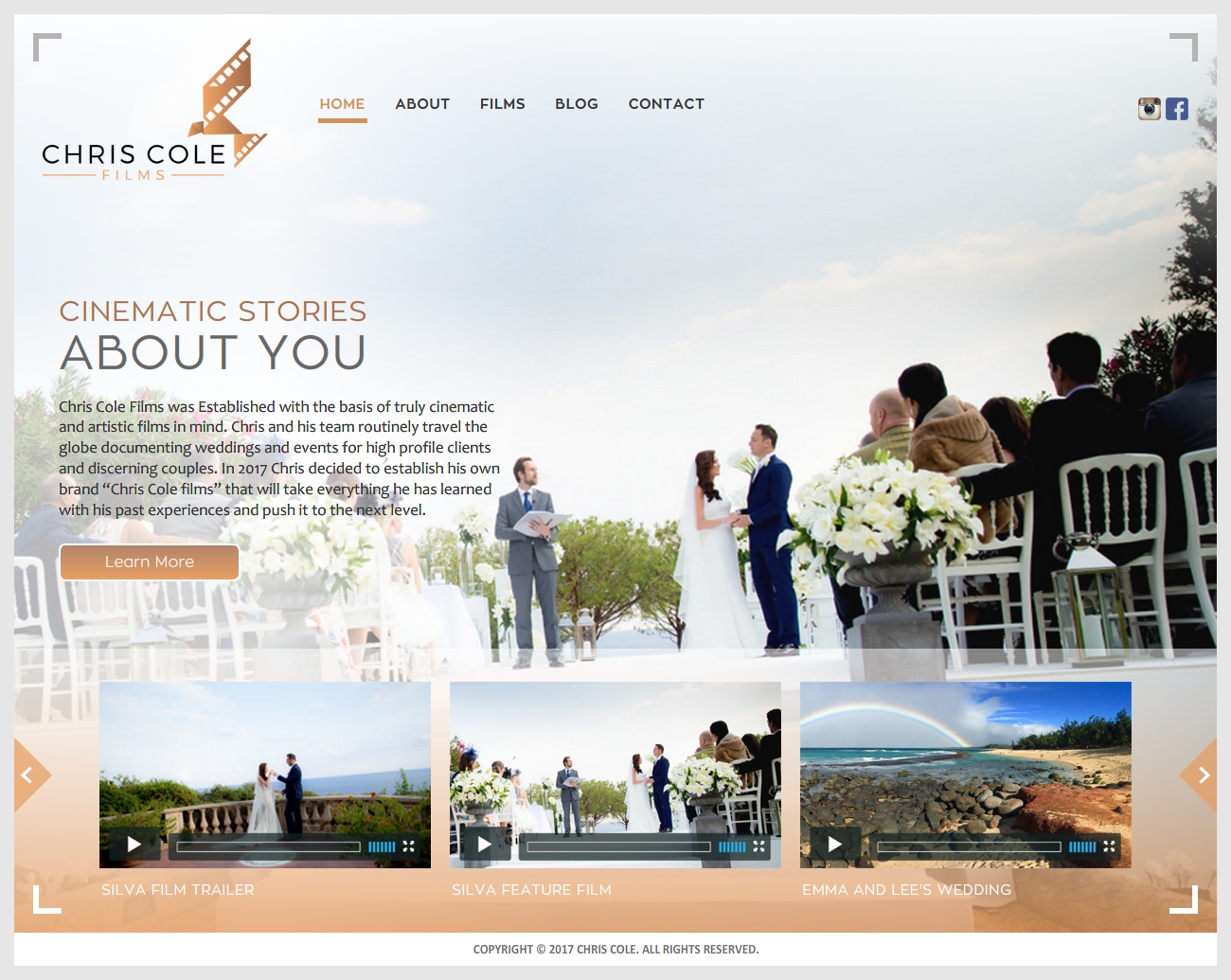 Web Design by -Marc- for christopher cole films | Design #16742774