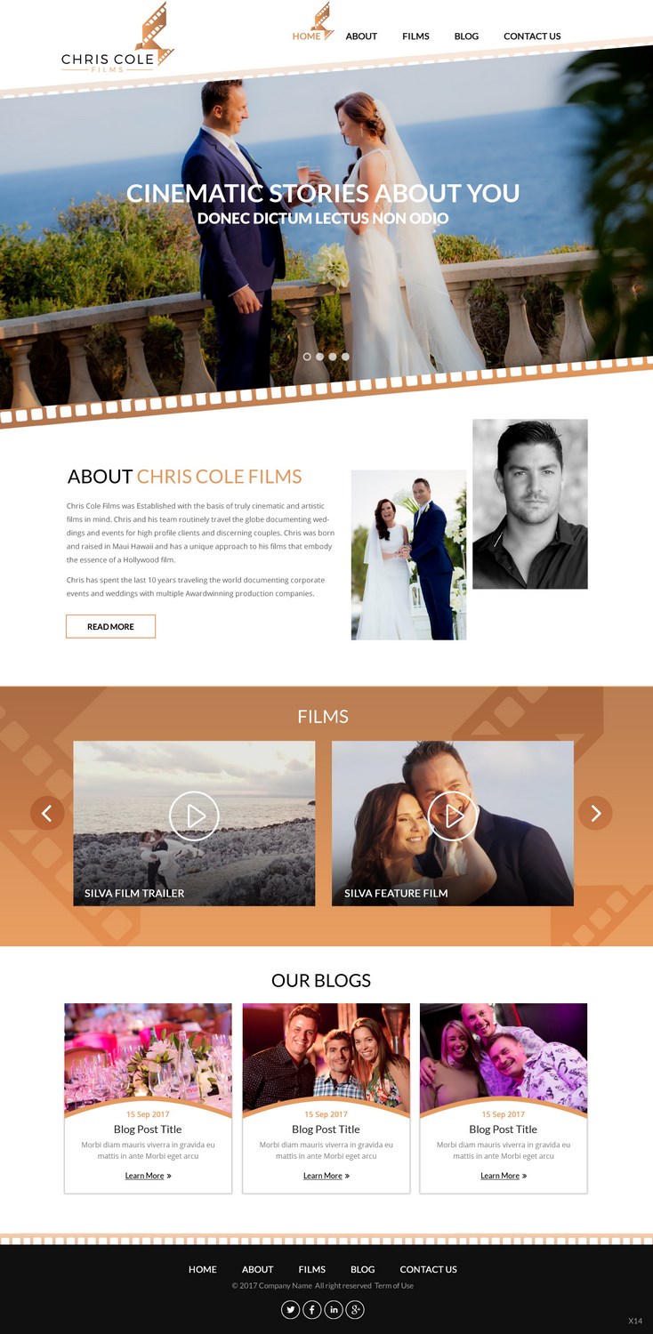 Web Design by pb for christopher cole films | Design #16584469