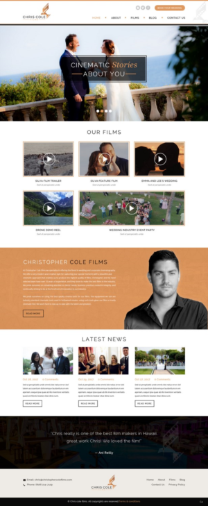 Web Design by pb for christopher cole films | Design: #16584485