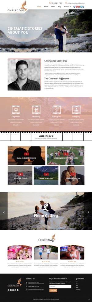 Diseño Web por pb para christopher cole films | Diseño: #16584486