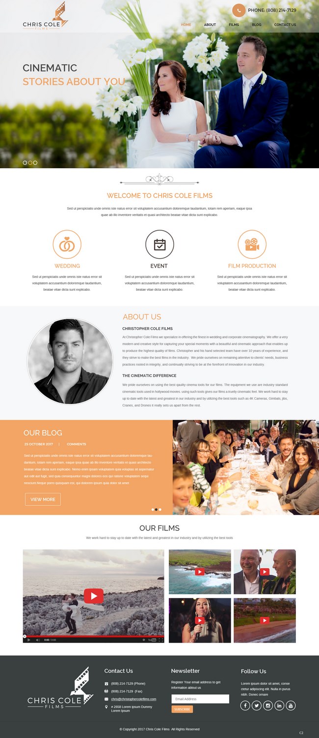 Diseño Web por pb para christopher cole films | Diseño #16584487