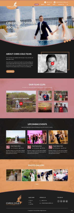 Diseño Web por pb para christopher cole films | Diseño: #16584490