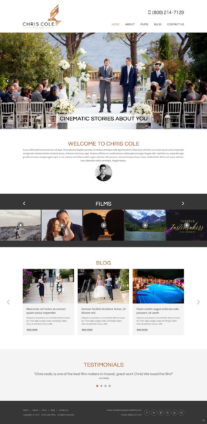 Diseño Web por pb para christopher cole films | Diseño: #16605081