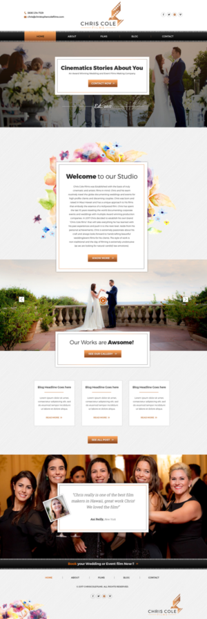 Web Design by UniqueDesignz for christopher cole films | Design: #16738521