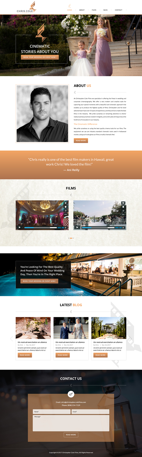 Web-Design von KV_16 für christopher cole films | Design #16635231