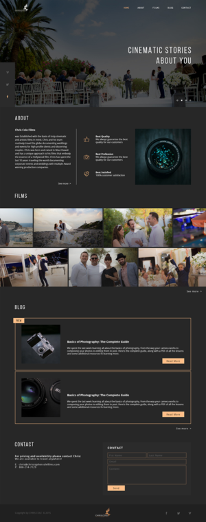 Web Design by trungkien20 for christopher cole films | Design: #16652169