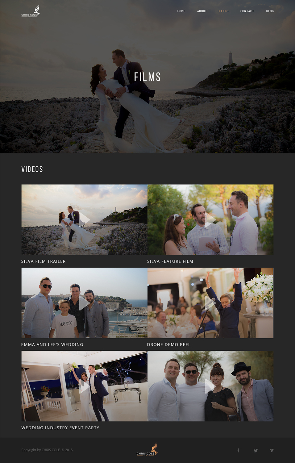 Web Design by trungkien20 for christopher cole films | Design #16740261