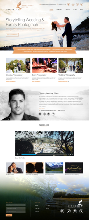 Web Design by Tpith for christopher cole films | Design: #16707789