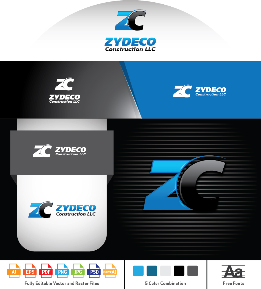 Diseño de Logo por Umer Ilyas para Zydeco Construction LLC | Diseño #16586283