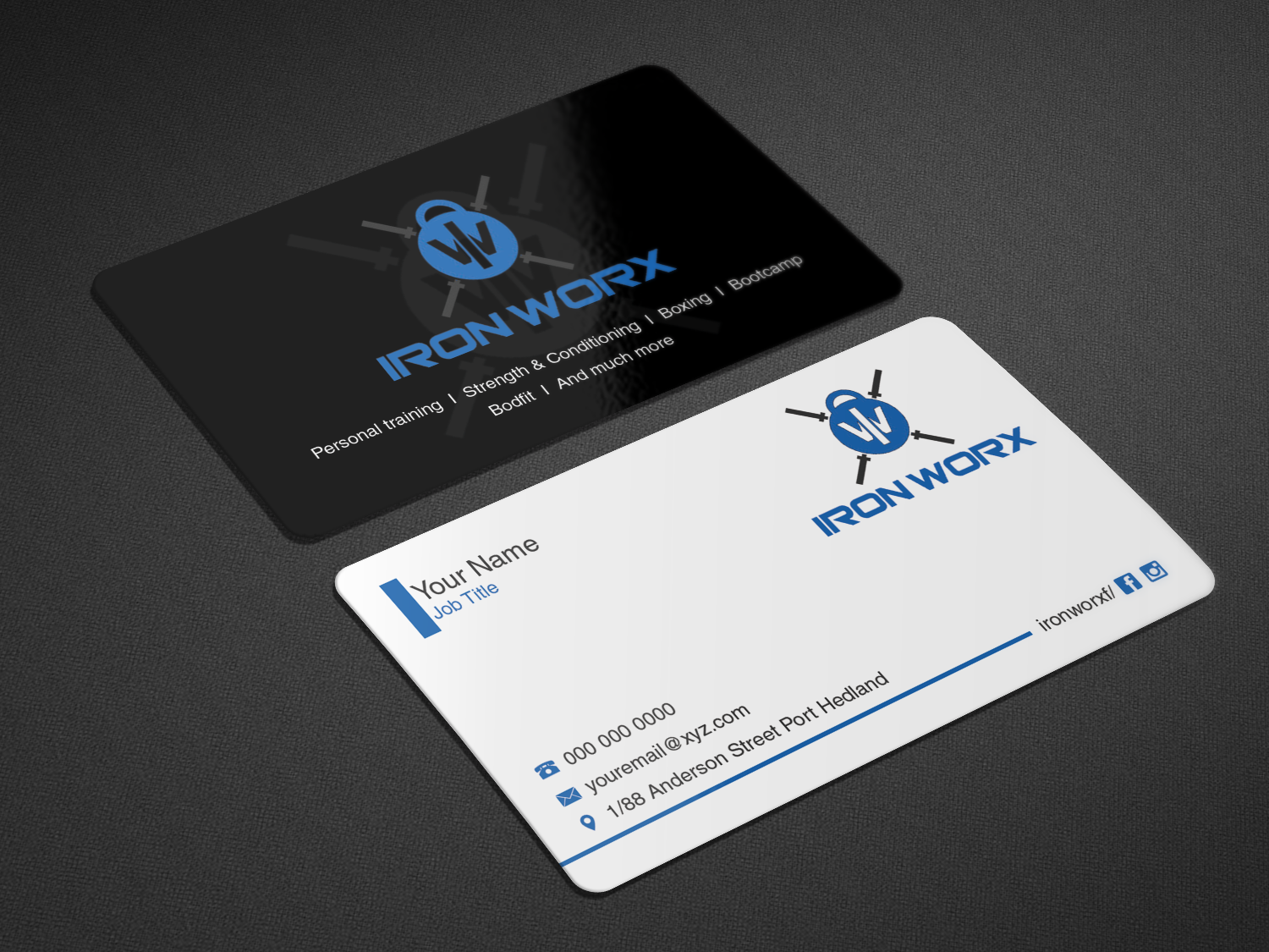 Diseño de Tarjeta de Presentación por Riz' para KH Pt & Fitness | Diseño #16803954