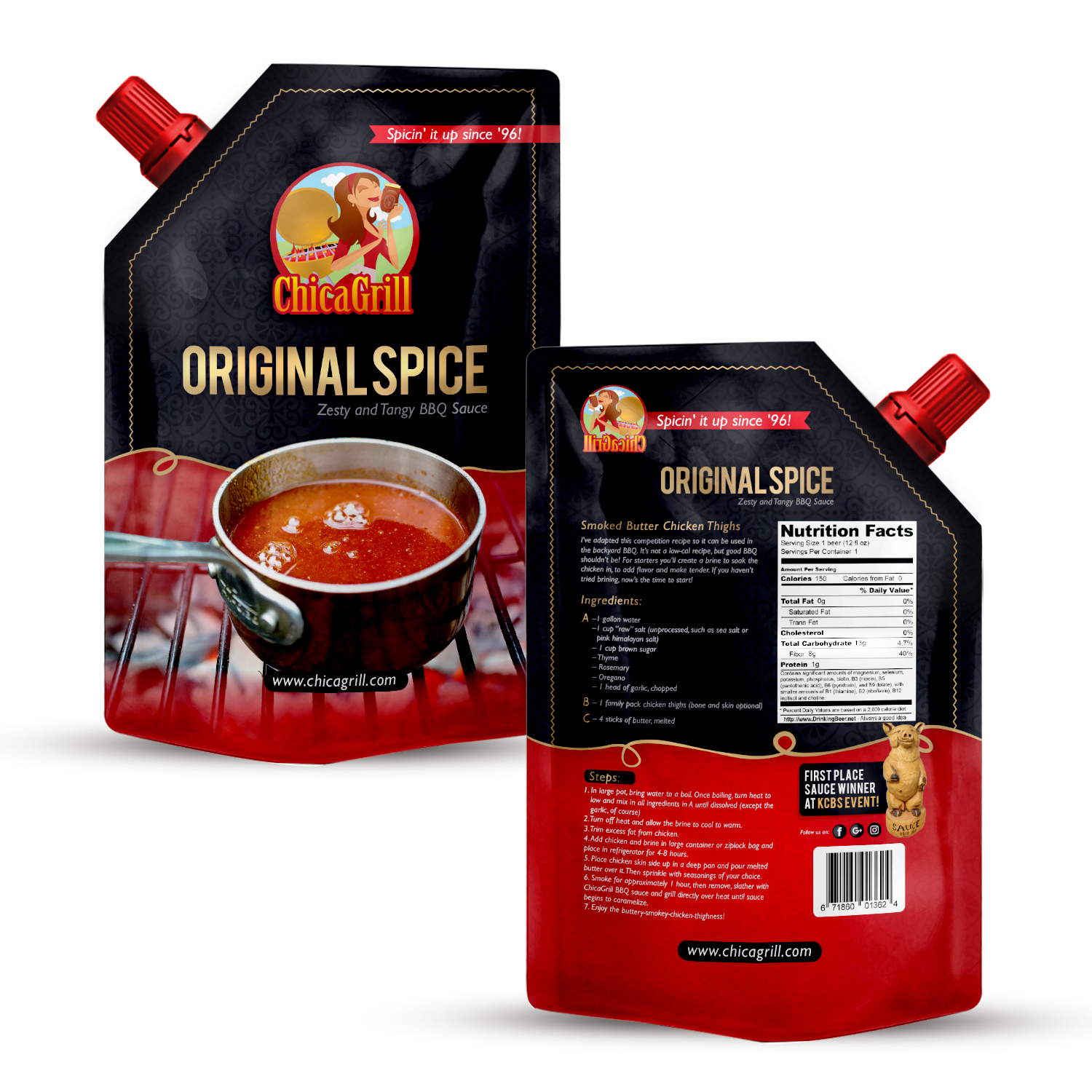Packaging Design by Souvik Roy (Alex Pro) for Chicagrill.com | Design #16594185
