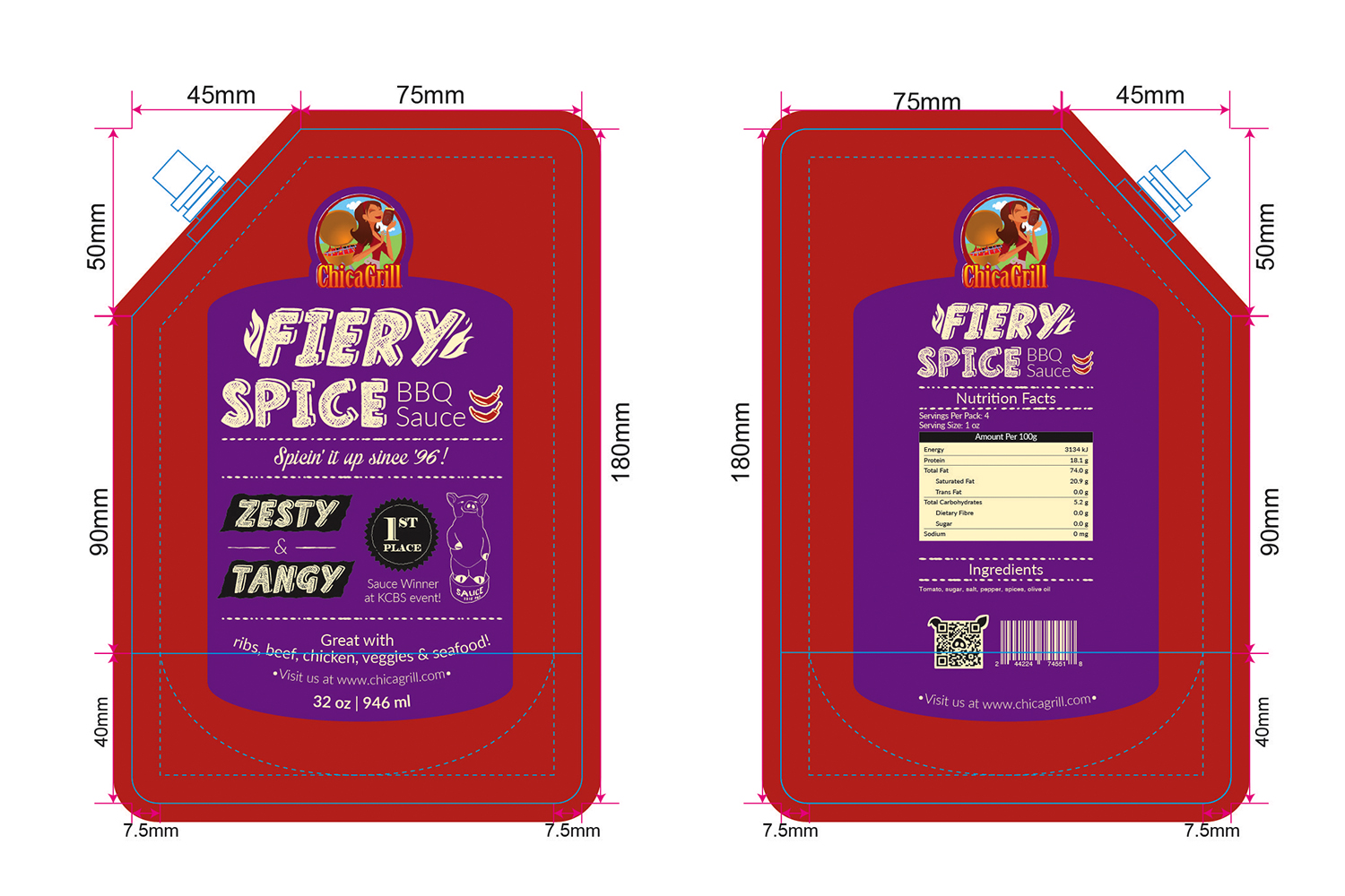 Packaging Design by Abie C for Chicagrill.com | Design #16691655